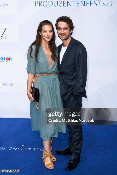 Yvonne Catterfeld and Oliver Wnuk attend the Summer Party of the German Producers Alliance on July 12, 2017 in Berlin, Germany.