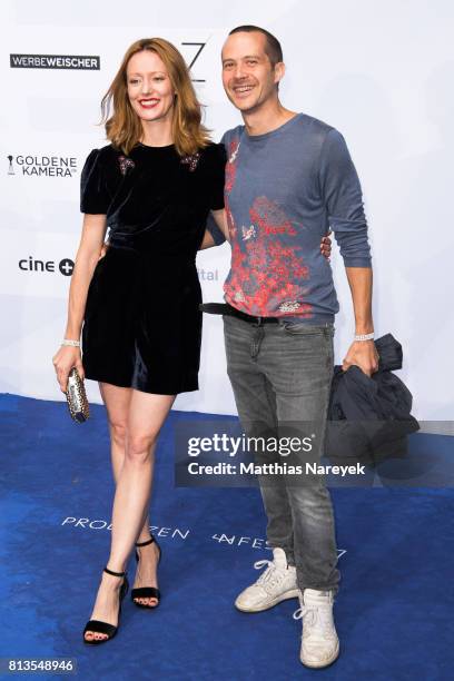 Lavinia Wilson and Barnaby Metschurat attend the Summer Party of the German Producers Alliance on July 12, 2017 in Berlin, Germany.