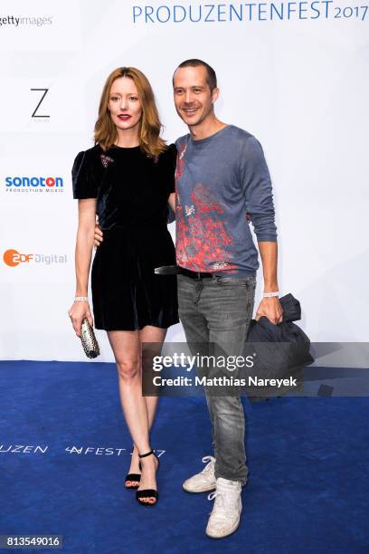 Lavinia Wilson and Barnaby Metschurat attend the Summer Party of the German Producers Alliance on July 12, 2017 in Berlin, Germany.