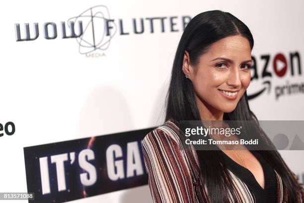 Cindy Vela attends the Premiere Of Wow And Flutter Media And Amazon Prime Video's "It's Gawd!" at Pacific Theatres at The Grove on July 12, 2017 in...