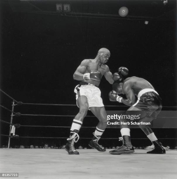 Middleweight Boxing: Rubin Hurricane Carter in action vs Dick Tiger at Madison Square Garden, New York, NY 5/20/1965