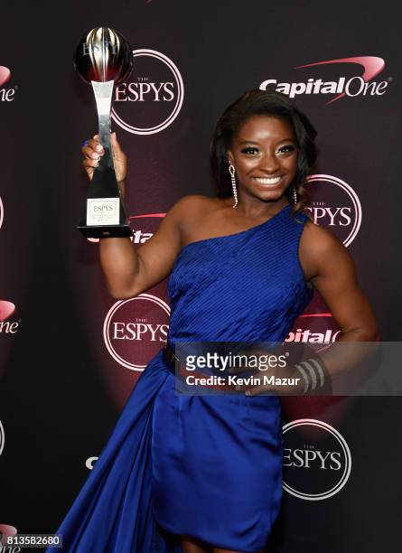 Gymnast Simone Biles attends The 2017 ESPYS at Microsoft Theater on July 12, 2017 in Los Angeles, California.