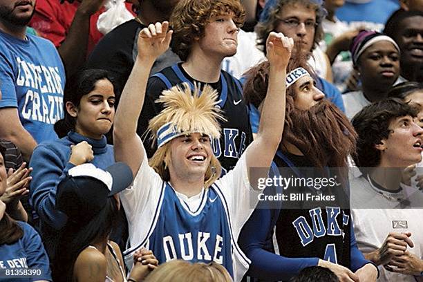 College Basketball: View of Cameron Crazies Duke fans during game vs Tennesse, Durham, NC 1/23/2006