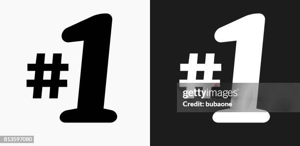 first place icon on black and white vector backgrounds - number-one-black-background stock illustrations