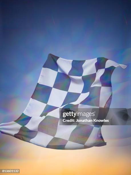 chequered flag - car racing start stock pictures, royalty-free photos & images