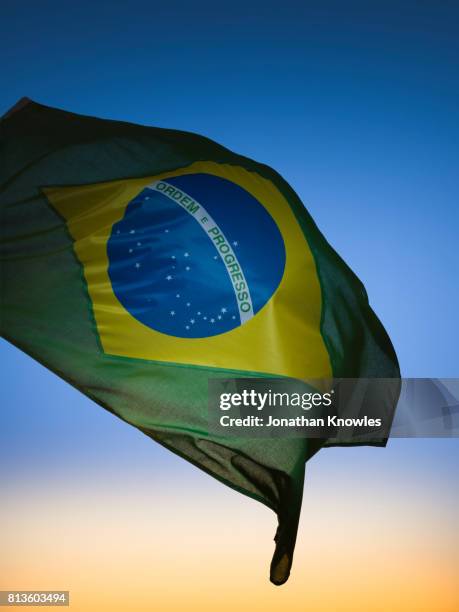brazilian flag - brasilien stock-fotos und bilder