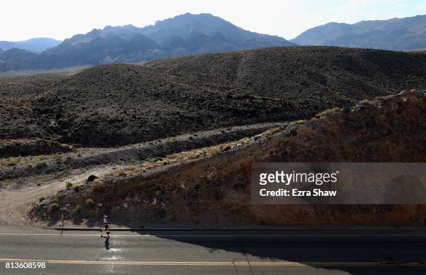 Marco Bonfiglio fo Italy competes in the STYR Labs Badwater 135 on July 12, 2017 in Death Valley, California. The start of the 135 mile race is at...