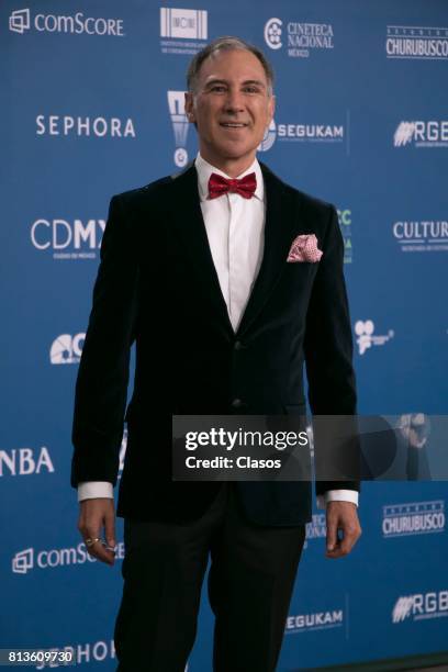 Dario Pie poses during during the 59th Ariel Awards Red Carpet at Palacio de Bellas Artes on July 11, 2017 in Mexico City, Mexico.