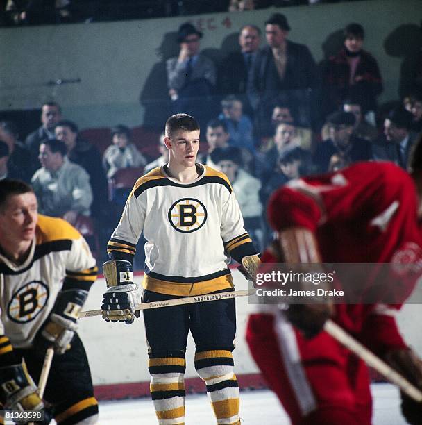 Hockey: Boston Bruins Bobby Orr on ice during game vs Detroit Red Wings, Boston, MA 3/18/1967