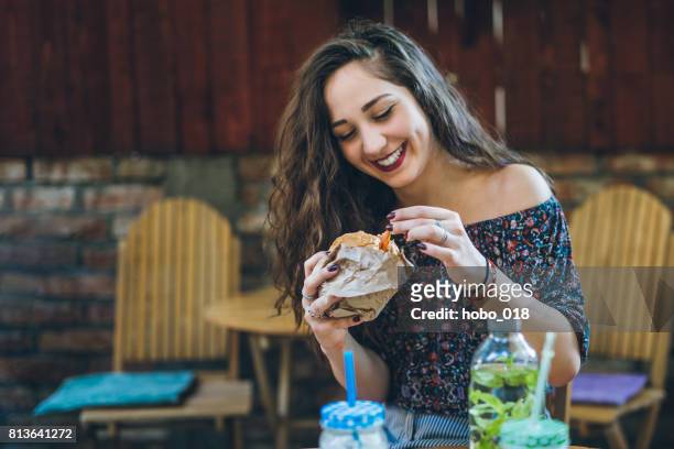 i am so hungry this morning - healthy burger stock pictures, royalty-free photos & images
