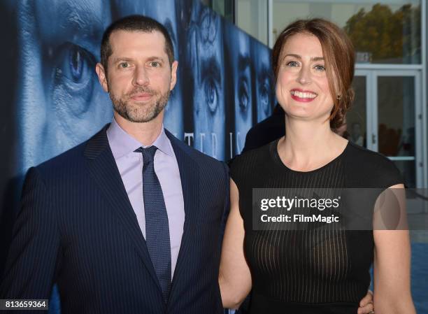 Andrea Troyer and executive producer D. B. Weiss at the Los Angeles Premiere for the seventh season of HBO's "Game Of Thrones" at Walt Disney Concert...