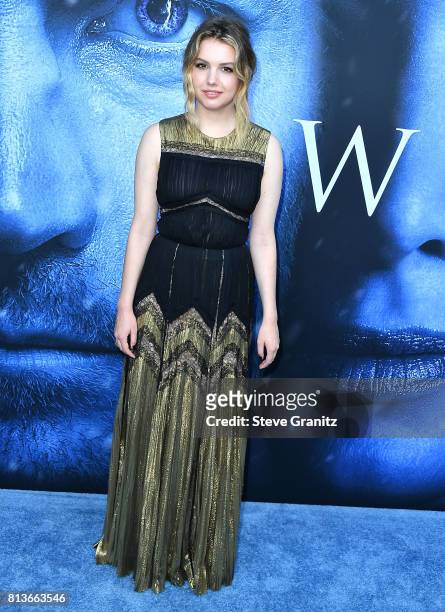 Hannah Murray arrives at the Premiere Of HBO's "Game Of Thrones" Season 7 at Walt Disney Concert Hall on July 12, 2017 in Los Angeles, California.
