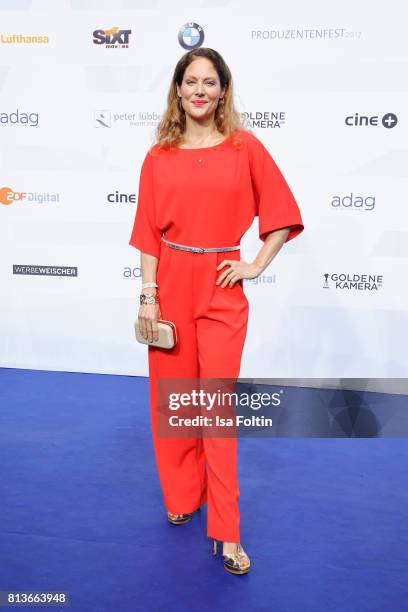 German actress Tessa Mittelstaedt attends the summer party 2017 of the German Producers Alliance on July 12, 2017 in Berlin, Germany.