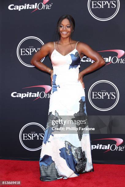 Gabby Douglas attends The 2017 ESPYS at Microsoft Theater on July 12, 2017 in Los Angeles, California.