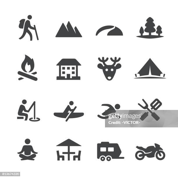 erholung-icons - acme-serie - picnic stock-grafiken, -clipart, -cartoons und -symbole