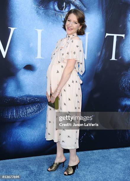 Actress Gemma Whelan attends the season 7 premiere of "Game Of Thrones" at Walt Disney Concert Hall on July 12, 2017 in Los Angeles, California.