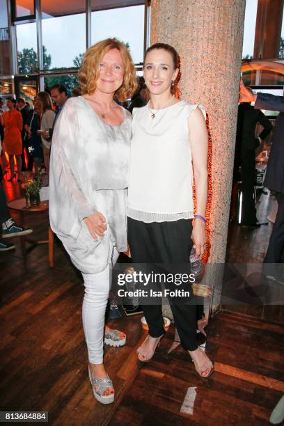 German actress Marion Kracht and German actress Kristin Meyer during the summer party 2017 of the German Producers Alliance on July 12, 2017 in...