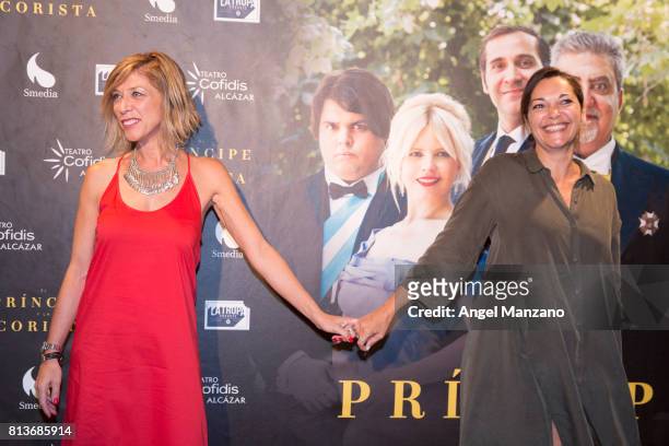 Eva Isanta and Virginia Plaza attend 'El Principe Y La Corista' Madrid Premiere on July 10, 2017 in Madrid, Spain.