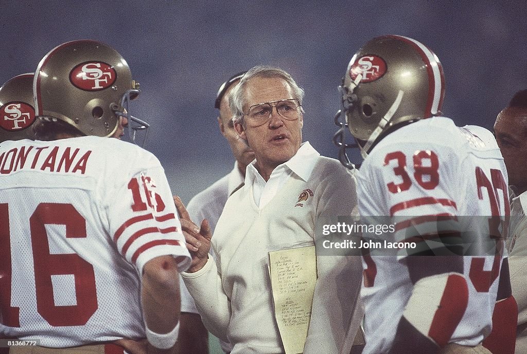 San Francisco 49ers Coach Bill Walsh, Super Bowl XVI