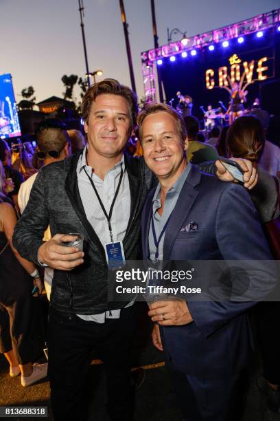 David Kovach of Citi and Bill Cluverius of Caruso attend The Grove's Summer Concert Series at The Grove on July 12, 2017 in Los Angeles, California.