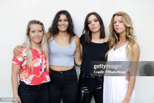 Katie Henderson, Alisa Ramirez, Cristal Ramirez and McKenna Petty of The Aces at The Grove Summer Concert Series Presented by Citi at The Grove on...