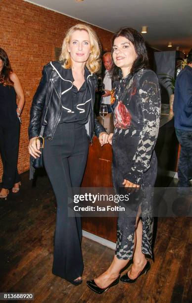 German actress Maria Furtwaengler and German actress Jasmin Tabatabai during the summer party 2017 of the German Producers Alliance on July 12, 2017...