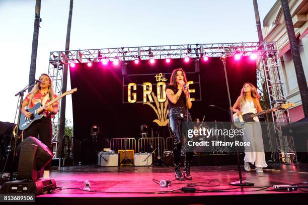 The Aces perform at The Grove Summer Concert Series Presented by Citi at The Grove on July 12, 2017 in Los Angeles, California.