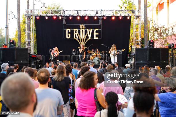 The Aces perform at The Grove Summer Concert Series Presented by Citi at The Grove on July 12, 2017 in Los Angeles, California.