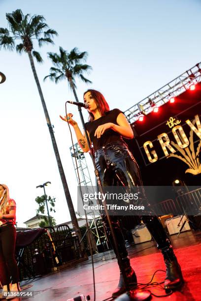 Cristal Ramirez of The Aces performs at The Grove Summer Concert Series Presented by Citi at The Grove on July 12, 2017 in Los Angeles, California.