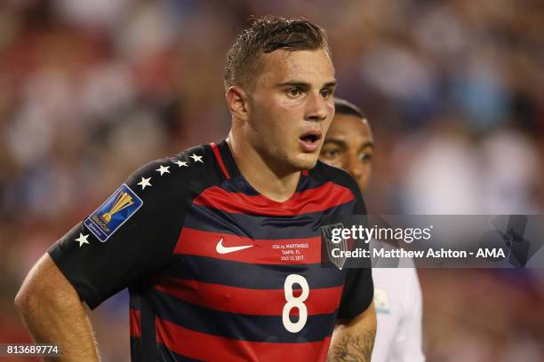 Jordan Morris of the United States looks on during the 2017 CONCACAF Gold Cup Group B match between the United States and Martinique at Raymond James...