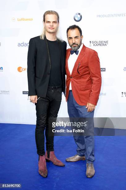 German actor Wilson Gonzalez Ochsenkecht and German actor Adnan Maral attend the summer party 2017 of the German Producers Alliance on July 12, 2017...
