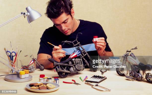 motorbike model maker - assembly kit stock pictures, royalty-free photos & images