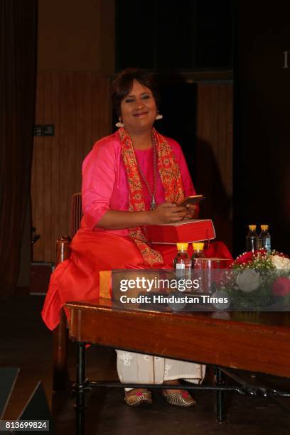 Indian journalist Barkha Dutt during the launch of the 10th anniversary edition of a book, "India After Gandhi" written down by historian and author...