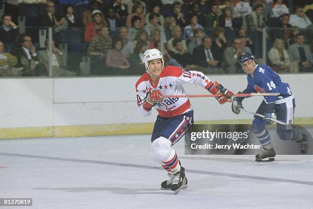 Hockey: Washington Capitals Bobby Carpenter in action vs Quebec Nordiques, Washington, DC 1/1/1981--