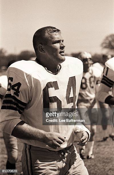 Football: Closeup of Green Bay Packers Jerry Kramer, Green Bay, WI 7/28/1964