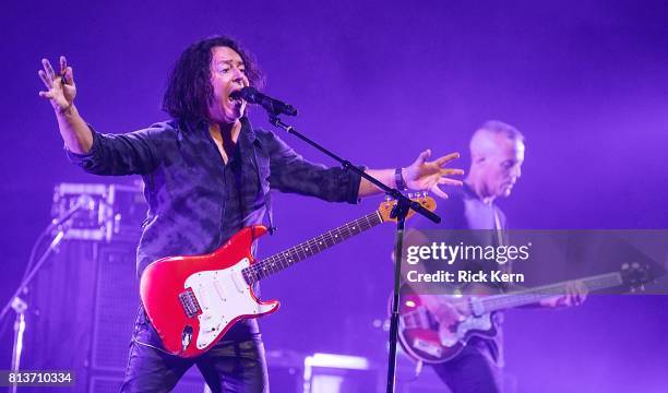 Musicians Roland Orzabal and Curt Smith of Tears for Fears perform in concert at ACL Live on July 12, 2017 in Austin, Texas.