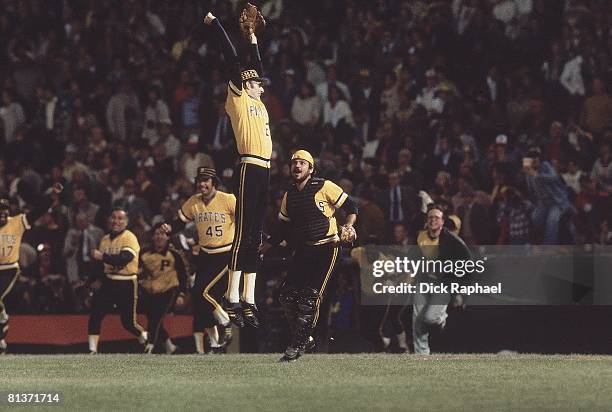 Baseball: World Series, Pittsburgh Pirates Kent Tekulve victorious after game vs Baltimore Orioles, Baltimore, MD