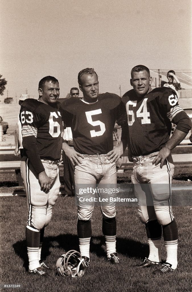 Green Bay Packers Fred Thurston, Paul Houring, and Jerry Kramer