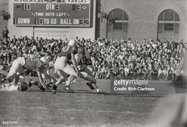College Football: Kansas Gale Sayers in action vs Nebraska, Lincoln, NE 11/9/1963