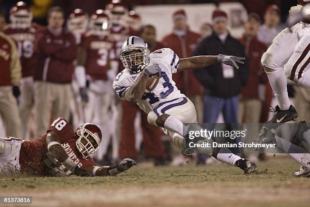 Coll, Football: Big 12 Championship, Kansas State's Darren Sproles in action vs Oklahoma, Kansas City, MO 12/6/2003