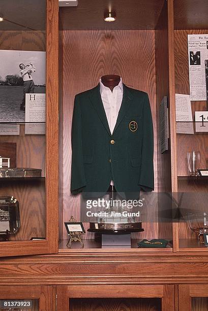 Golf: The Masters, View of green blazer in clubhouse locker room at Augusta National, Augusta, GA 4/4/1996