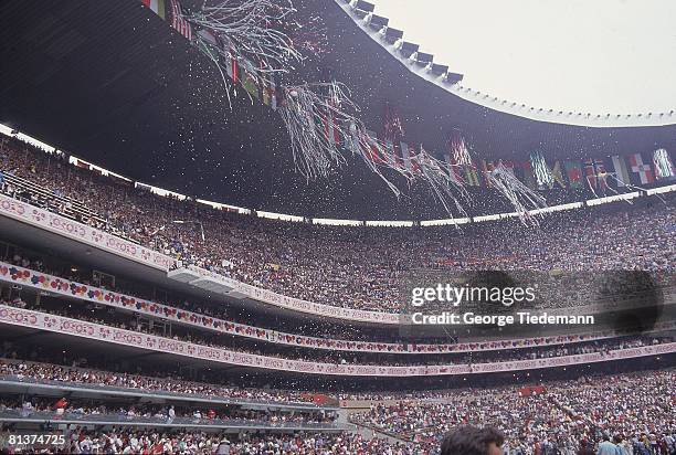 Soccer: World Cup final, View of fans at Estadio Azteca, stadium during game ARG vs FRG game, Mexico City, MEX 6/29/1986