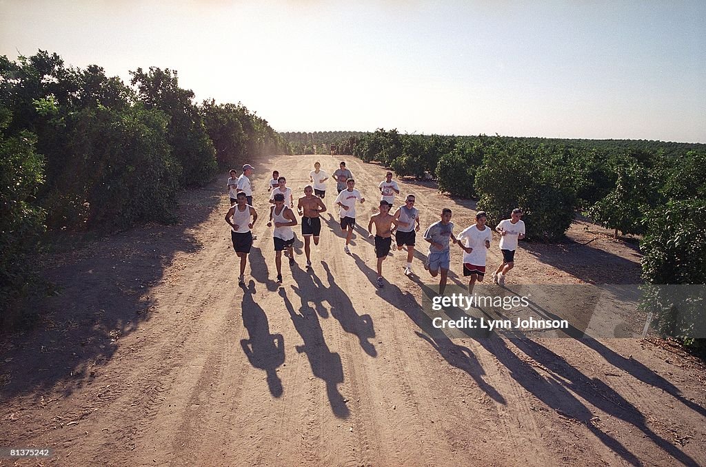 Scenic view of McFarland High runners in action, McFarland, CA News