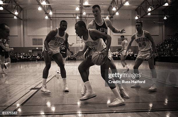 Coll, Basketball: UCLA's Walt Hazzard in action vs Stanford, Santa Monica, CA 3/9/1963