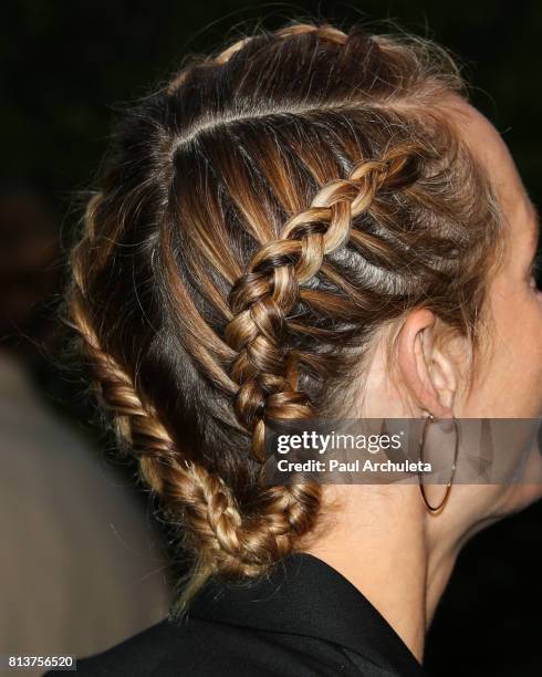 Actress / Model Amber Valletta ,Hair Detail, attends the Chanel dinner celebrating Lucia Pica & The Travel Diary Makeup Collection at Capo on July...