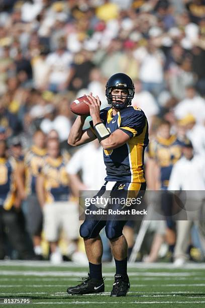 College Football: Cal QB Aaron Rodgers in action vs Oregon, Berkeley, CA 11/6/2004