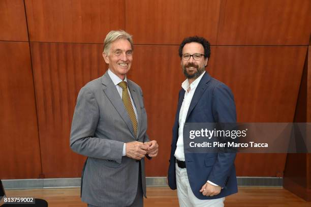 President of Locarno Film Festival Marco Solari and Artistic Director of Locarno Film Festival Carlo Chatrian attend the Locarno Festival press...