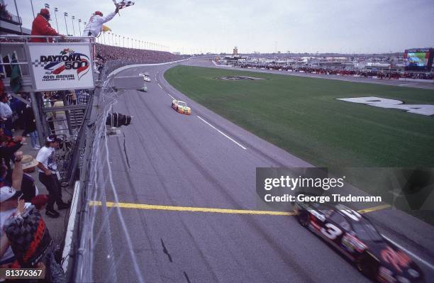 Auto Racing: NASCAR Daytona 500, Dale Earnhardt in action, winning race at Daytona International Speedway in Daytona Beach, Florida 2/15/1998
