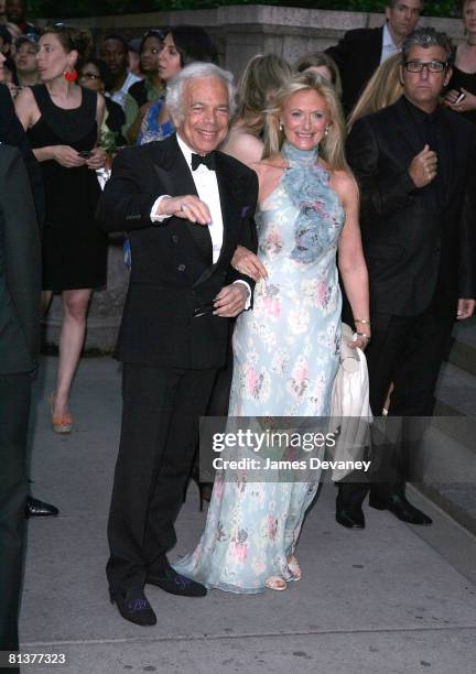 Designer Ralph Lauren and wife Ricki Lauren attend the 2008 CFDA Fashion Awards at The New York Public Library on June 2, 2008 in New York City.