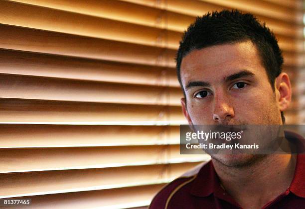 Darius Boyd poses after the announcement of the Queensland Maroons State of Origin team to play New South Wales for game two of the Rugby League...